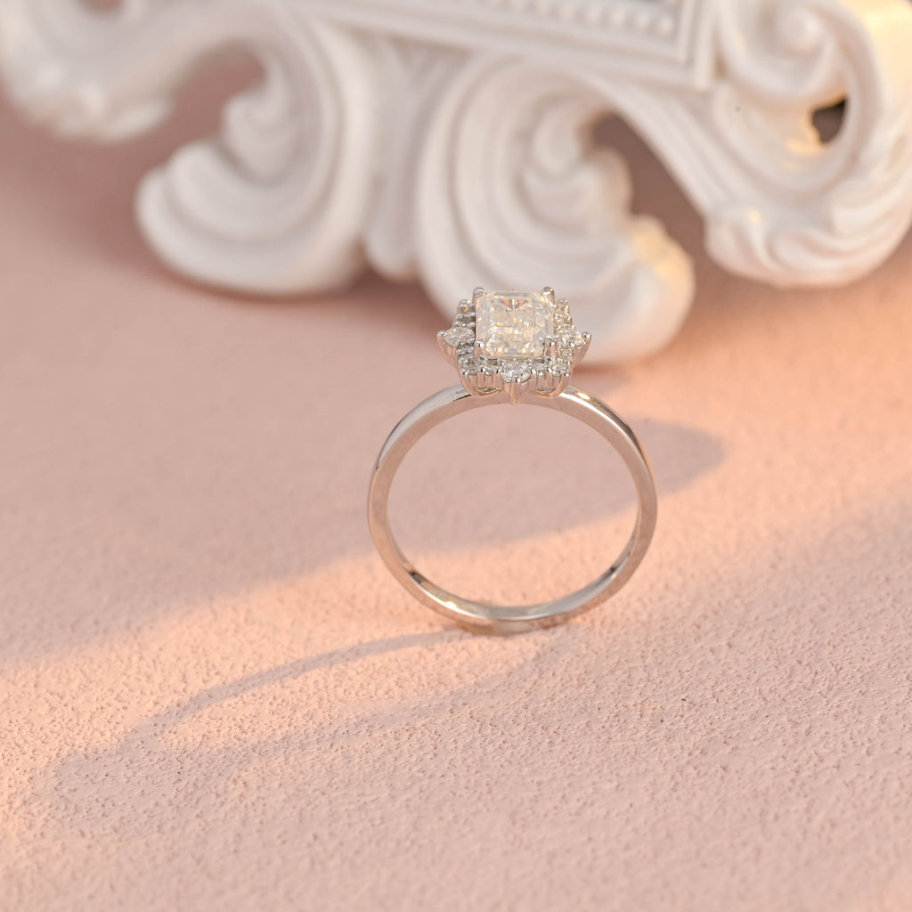 IGI Certified 1-5 Carat Emerald Cut Lab Grown Diamond Ring | D VS1 EX | 14K 18K Gold & Platinum