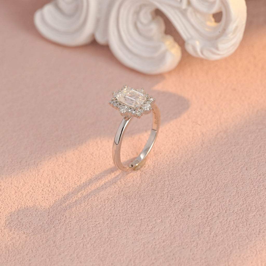 IGI Certified 1-5 Carat Emerald Cut Lab Grown Diamond Ring | D VS1 EX | 14K 18K Gold & Platinum