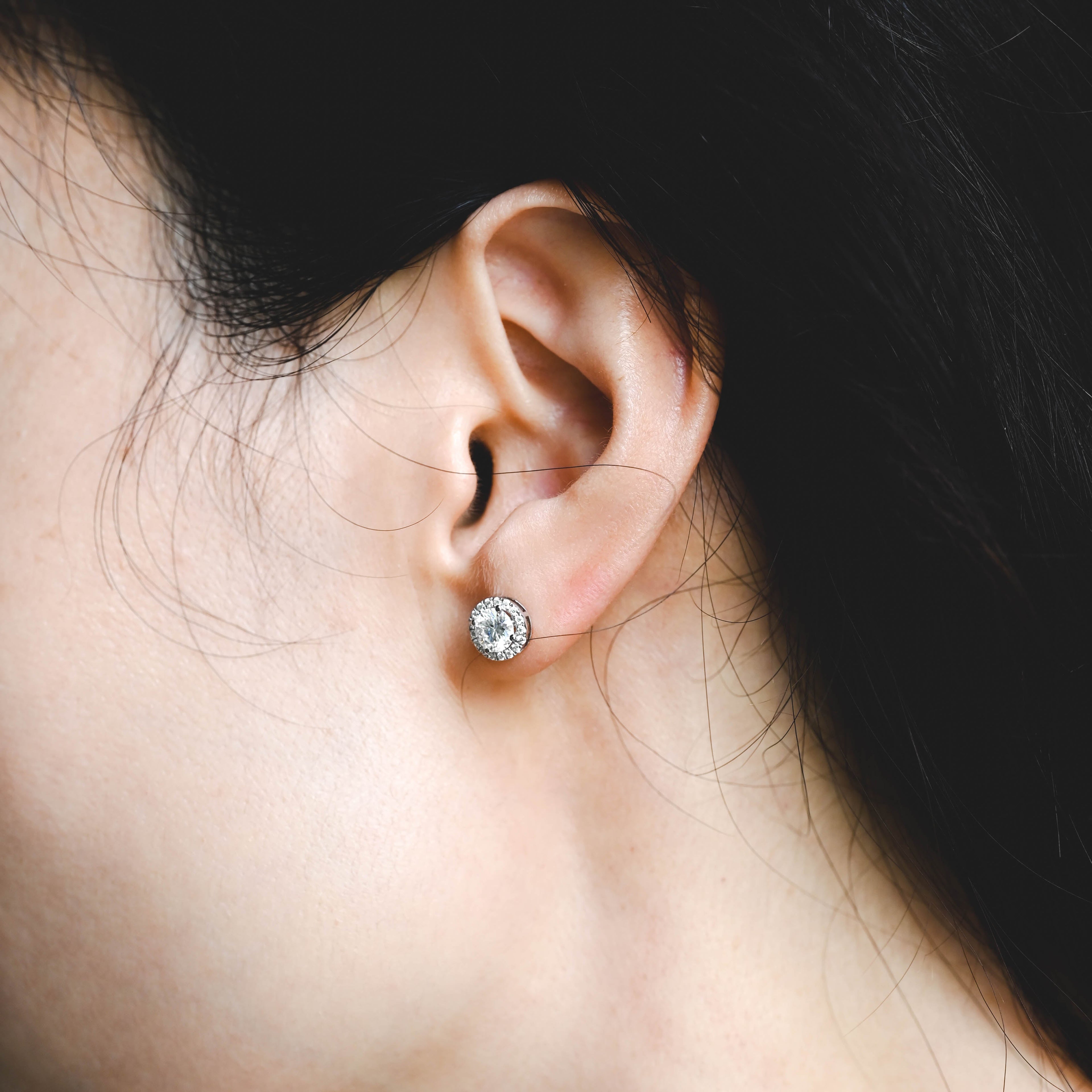 IGI Certified Round Brilliant Lab Grown Diamond Stud Earrings | D VS1 Ideal Cut | 0.5-3 CTW