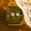 IGI Certified Heart Shaped Lab Grown Diamond Stud Earrings | 1-3 CT | 14K 18K Gold & Platinum
