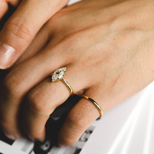 IGI Certified 1-3 Carat Marquise Lab Grown Diamond Ring | D VS1 EX | 14K 18K Gold & Platinum