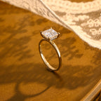 IGI Certified Princess Cut Lab Grown Diamond Ring - 1-5 CT D VS1 - 14K/18K Gold & Platinum