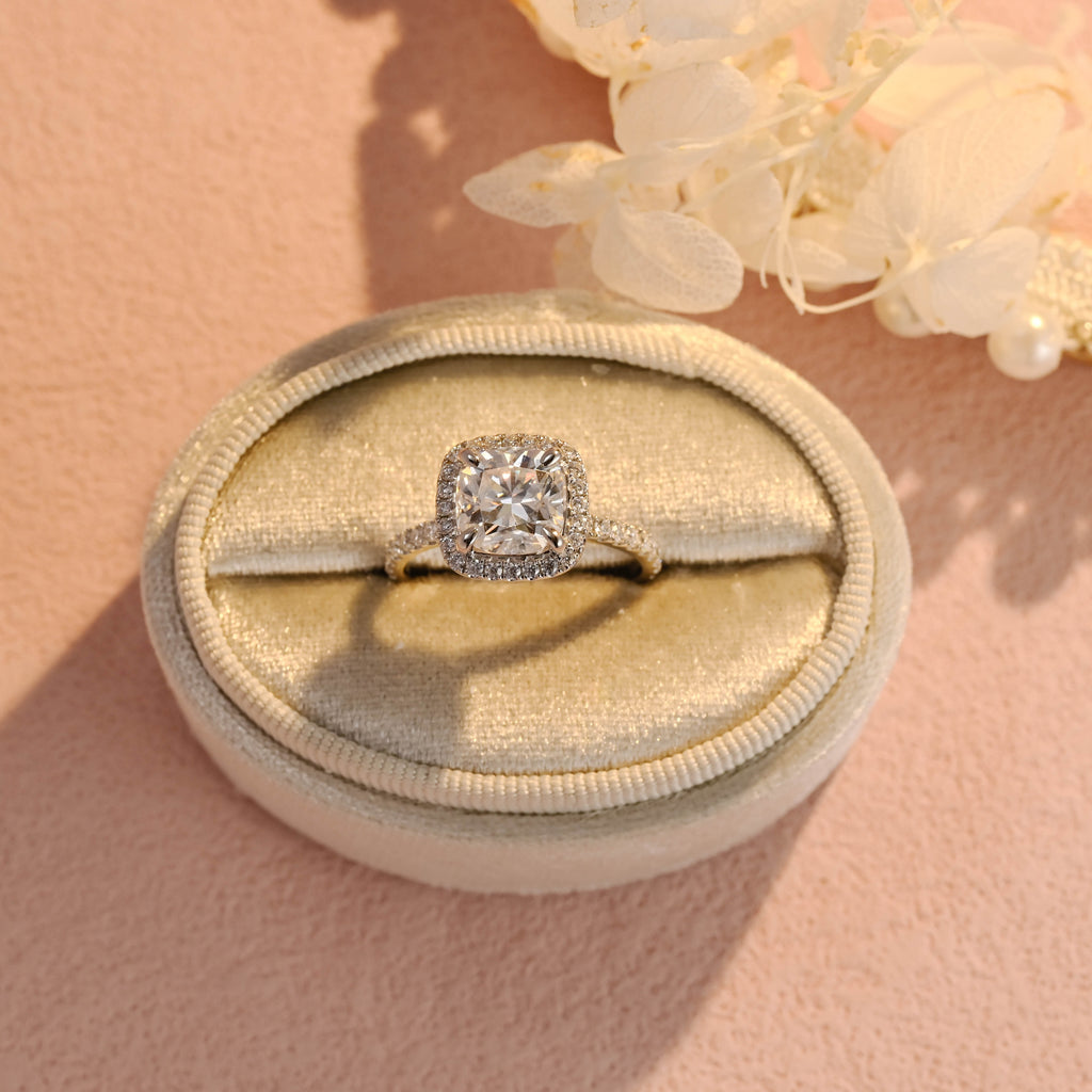 IGI Certified 1-3 Carat Cushion Cut Lab Grown Diamond Ring | D VS1 EX | 14K 18K  Gold & Platinum