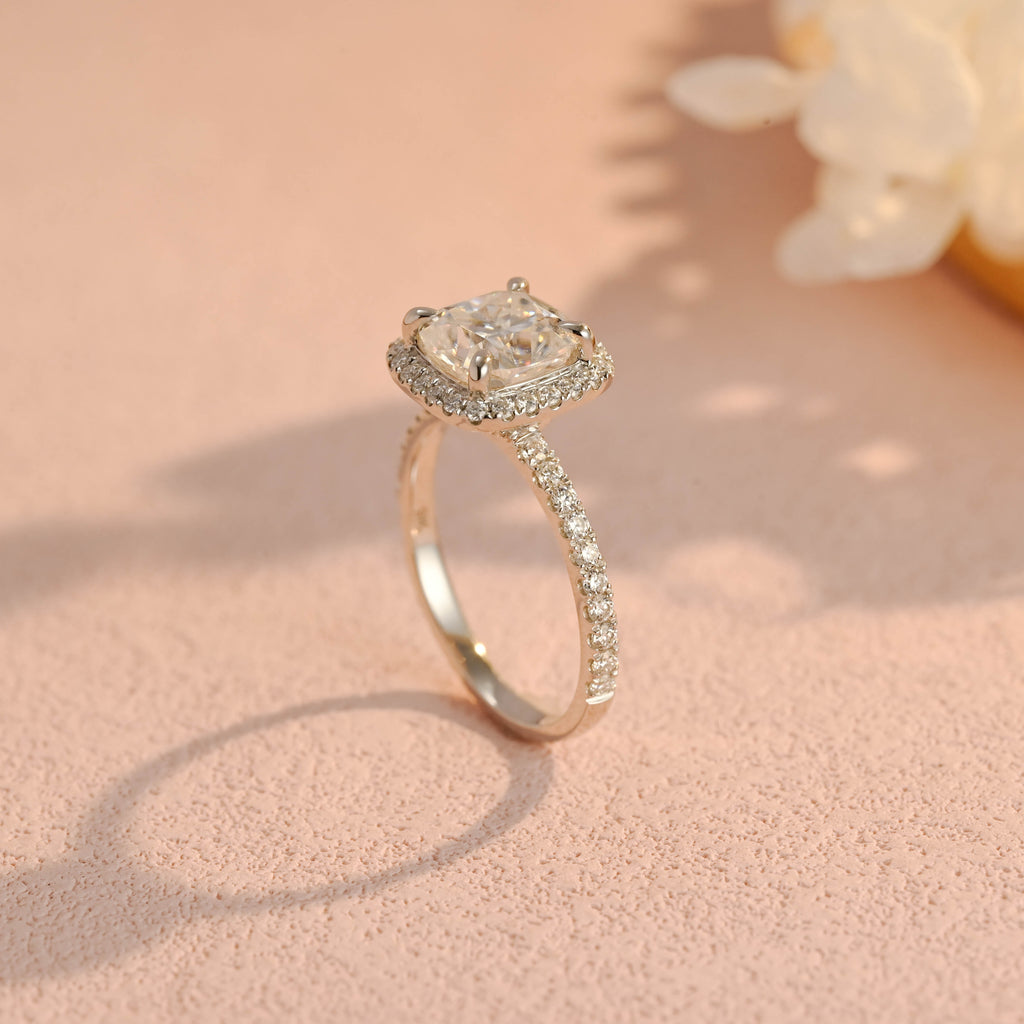 IGI Certified 1-3 Carat Cushion Cut Lab Grown Diamond Ring | D VS1 EX | 14K 18K  Gold & Platinum