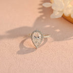 IGI Certified 1-5 Carat Pear Shaped Lab Grown Diamond Ring | D VS1 EX | 14K 18K Gold & Platinum