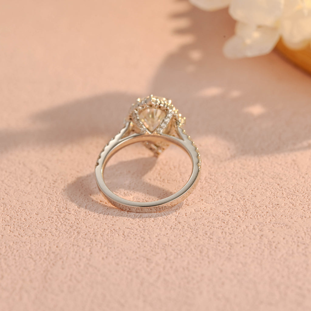 IGI Certified 1-5 Carat Pear Shaped Lab Grown Diamond Ring | D VS1 EX | 14K 18K Gold & Platinum