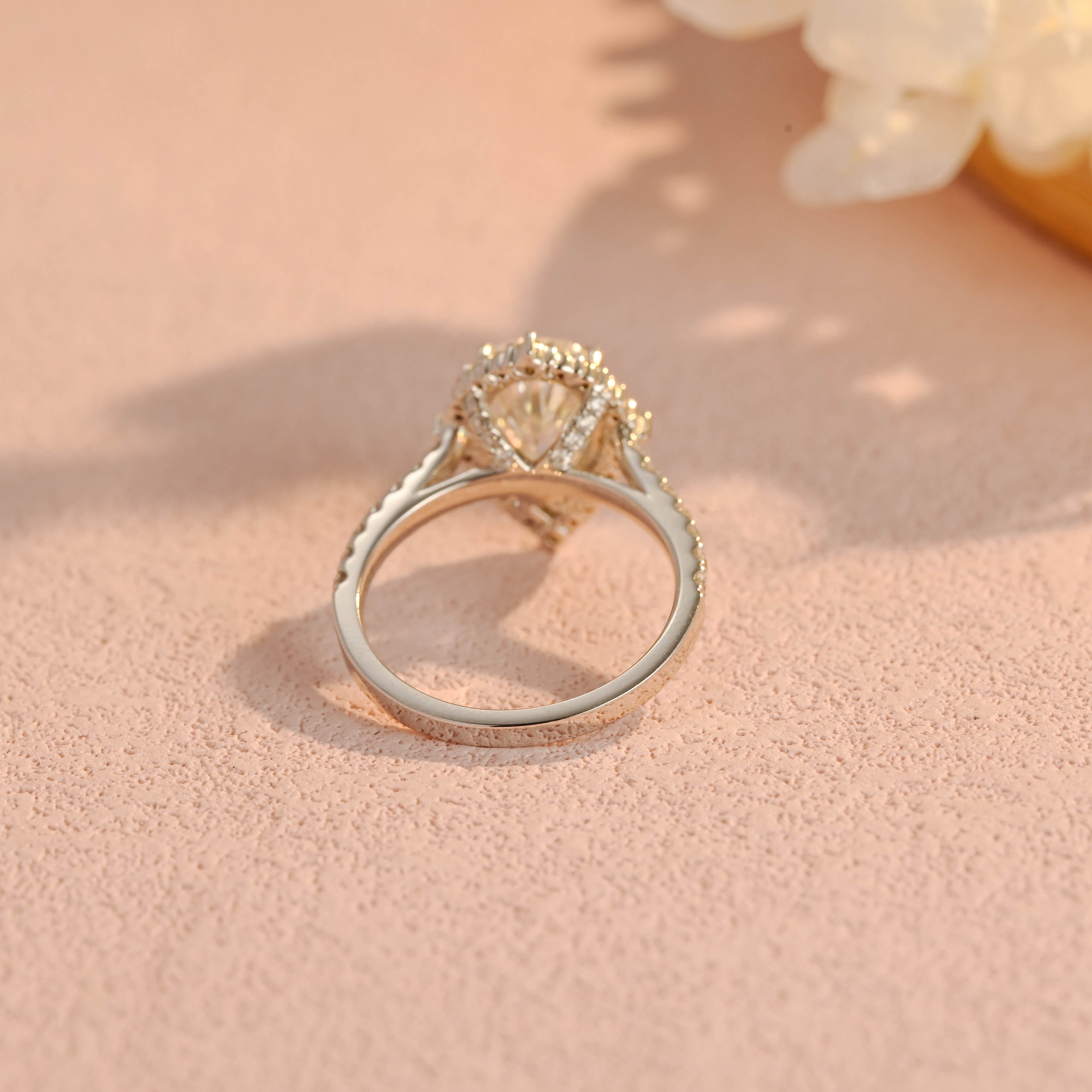 IGI Certified 1-5 Carat Pear Shaped Lab Grown Diamond Ring | D VS1 EX | 14K 18K Gold & Platinum