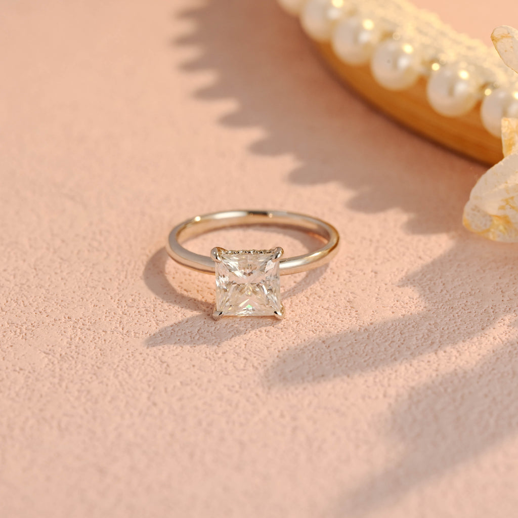 IGI Certified 1-5 Carat Princess Cut Lab Grown Diamond Ring | D VS1 EX | 14K 18K Gold & Platinum