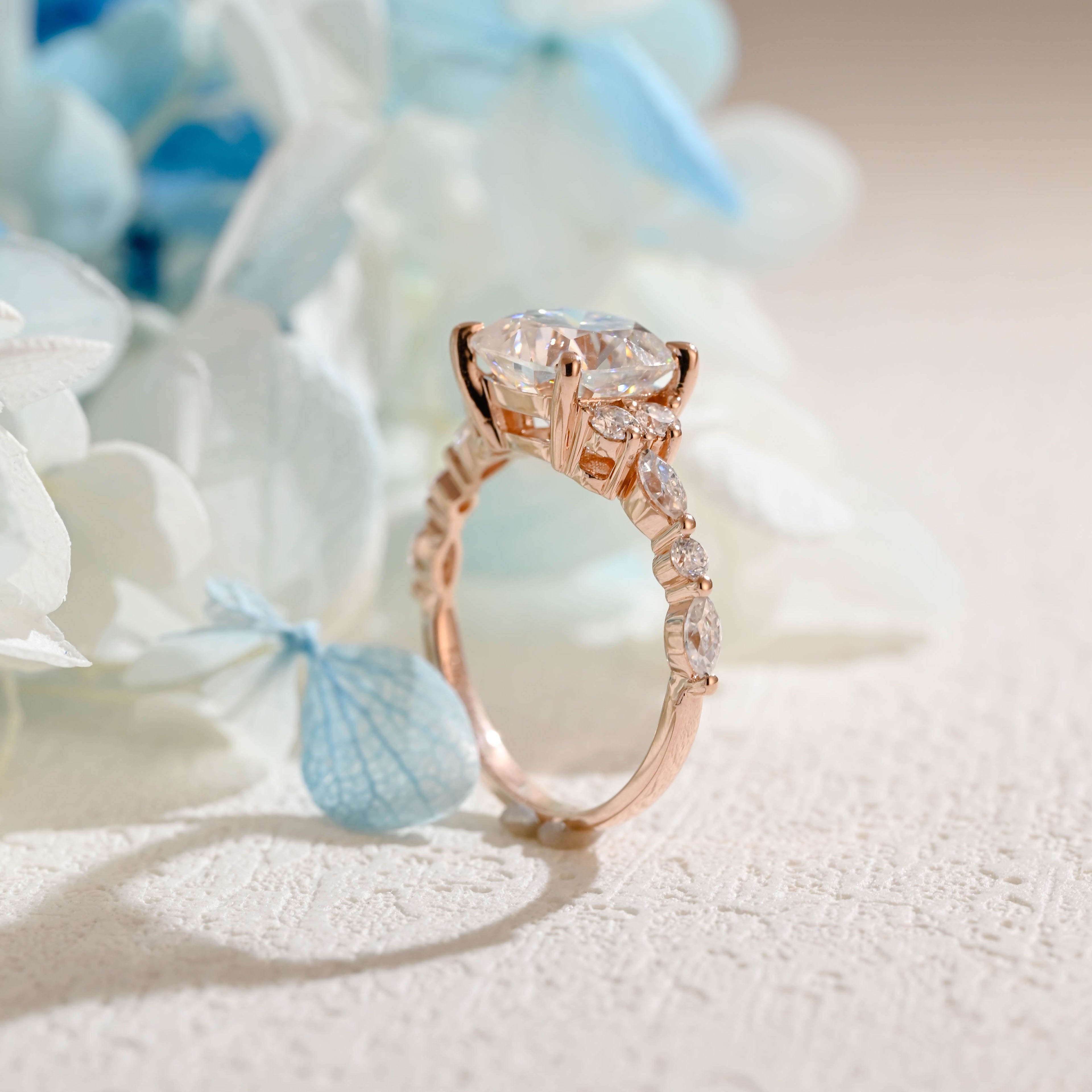IGI Certified 1-3 Carat Cushion Cut Lab Grown Diamond Ring | D VS1 EX | 14K 18K Rose Gold