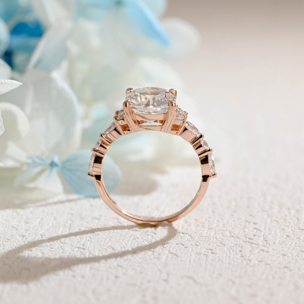 IGI Certified 1-3 Carat Cushion Cut Lab Grown Diamond Ring | D VS1 EX | 14K 18K Rose Gold