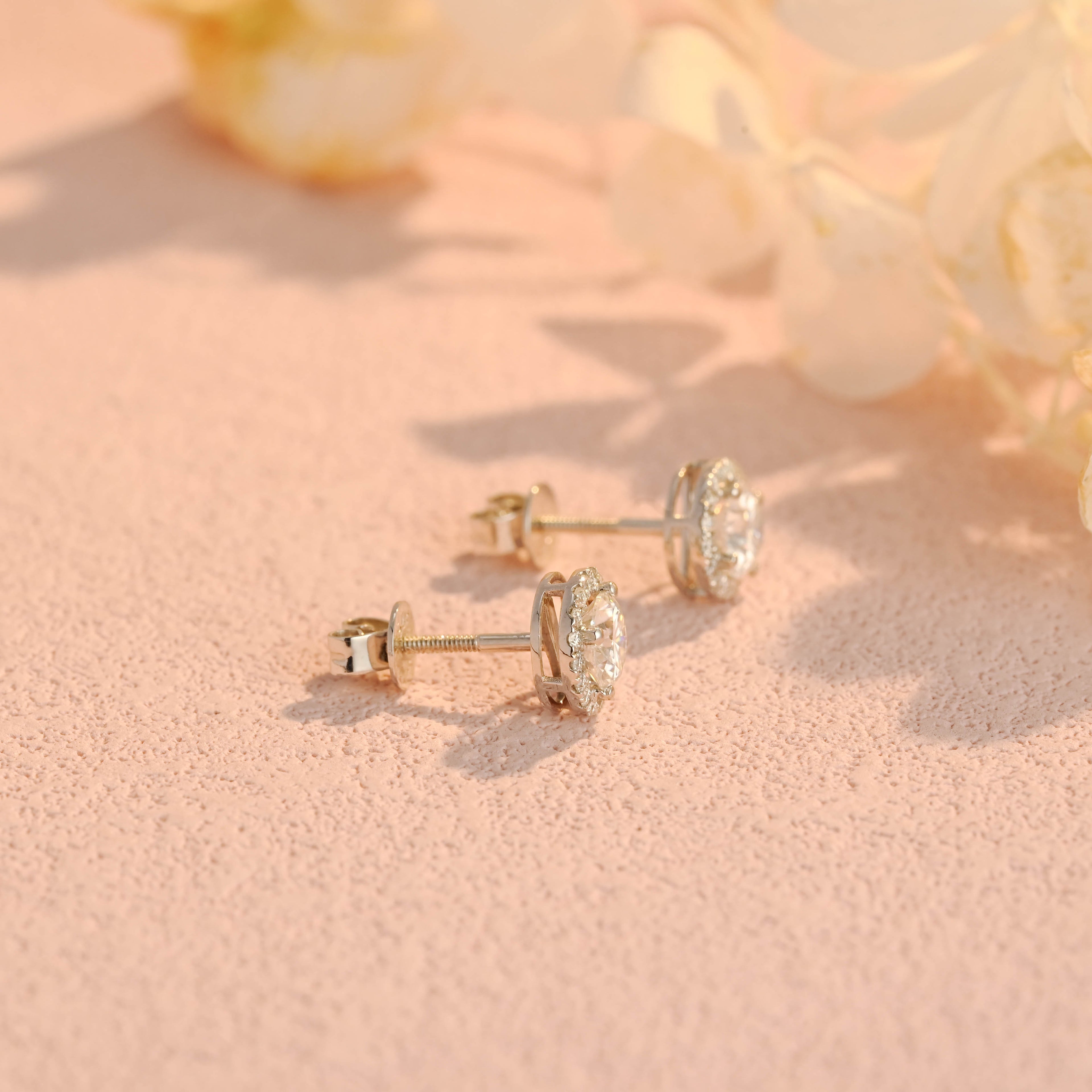 IGI Certified Round Brilliant Lab Grown Diamond Stud Earrings | D VS1 Ideal Cut | 0.5-3 CTW