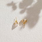 IGI Certified Pear Shaped Lab Grown Diamond Stud Earrings | D VS1 EX | 1-3 CTW | 14K 18K Gold