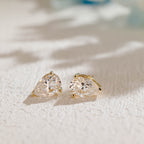 IGI Certified Pear Shaped Lab Grown Diamond Stud Earrings | D VS1 EX | 1-3 CTW | 14K 18K Gold