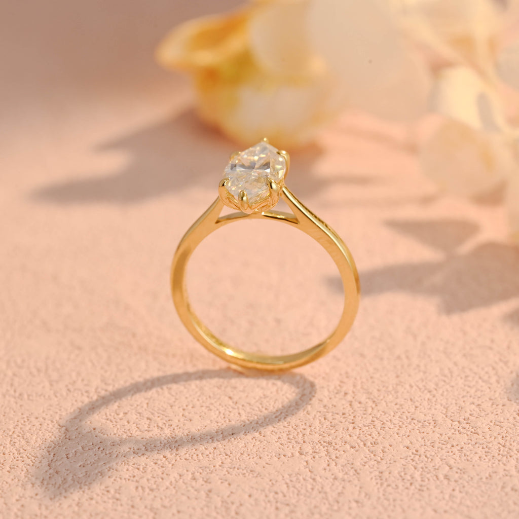 IGI Certified 1-3 Carat Marquise Lab Grown Diamond Ring | D VS1 EX | 14K 18K Gold & Platinum