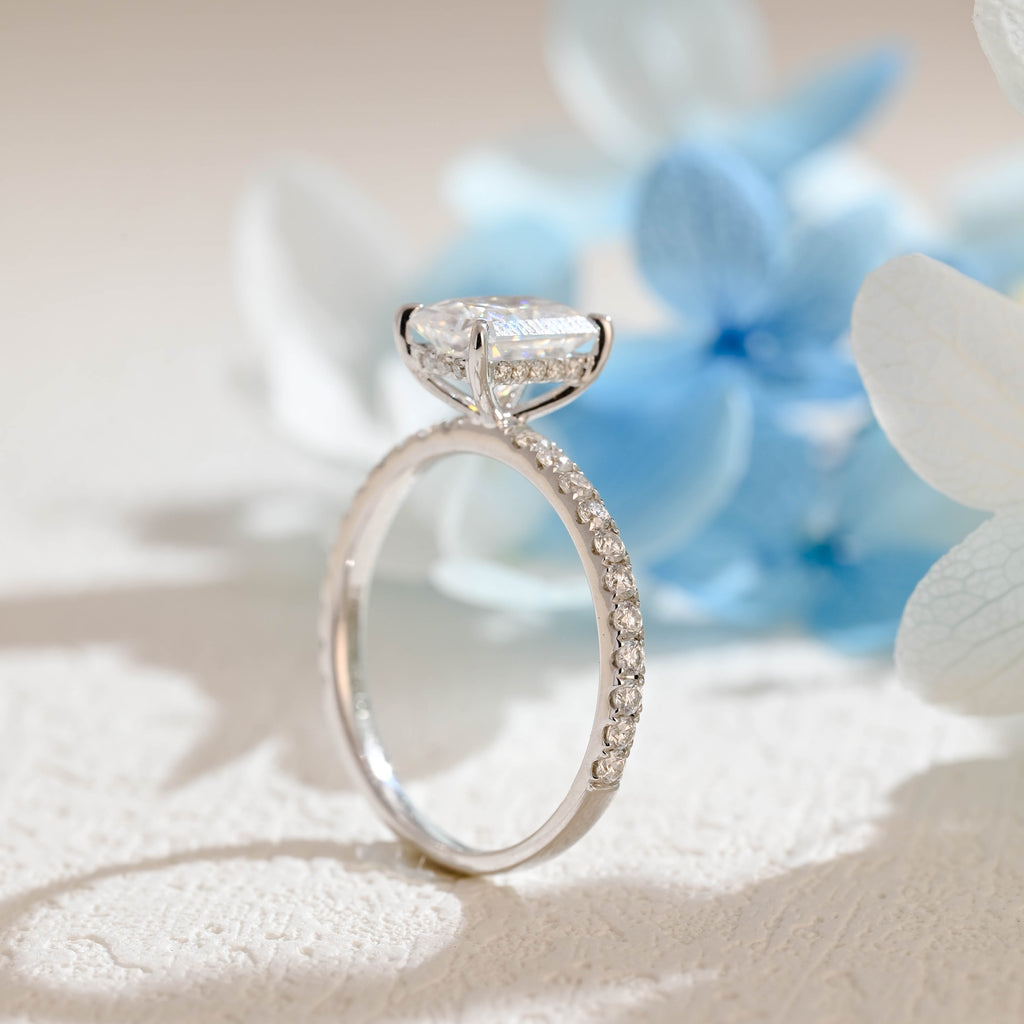 IGI Certified 1-5 Carat D Color VS1 Clarity Radiant Cut Lab Grown Diamond Engagement Ring in 14K/18K Gold or Platinum