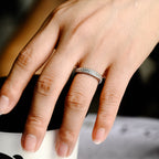 0.9 CTW Round Brilliant Lab Grown Diamond Pave Eternity Band | D-E VVS-VS | 14K 18K Platinum