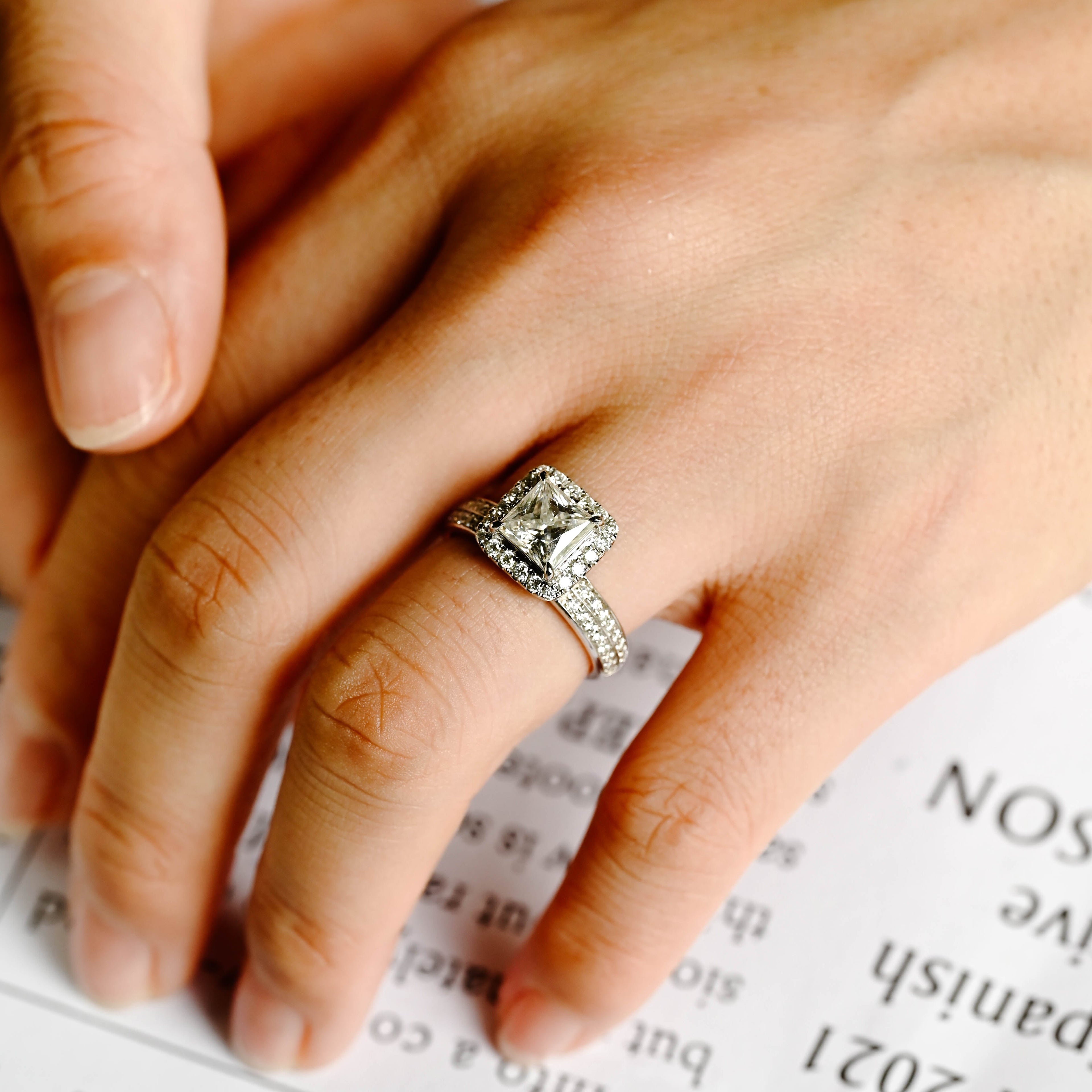 IGI Certified 1-5 Carat Princess Cut Lab Grown Diamond Ring | D VS1 EX | 14K 18K Gold & Platinum