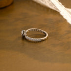 Toi et Moi Pear Cut Lab Grown Diamond Ring | Two-Stone Pave Band | D-E VVS-VS | 14K 18K Platinum