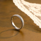 0.9 CTW Round Brilliant Lab Grown Diamond Pave Eternity Band | D-E VVS-VS | 14K 18K Platinum