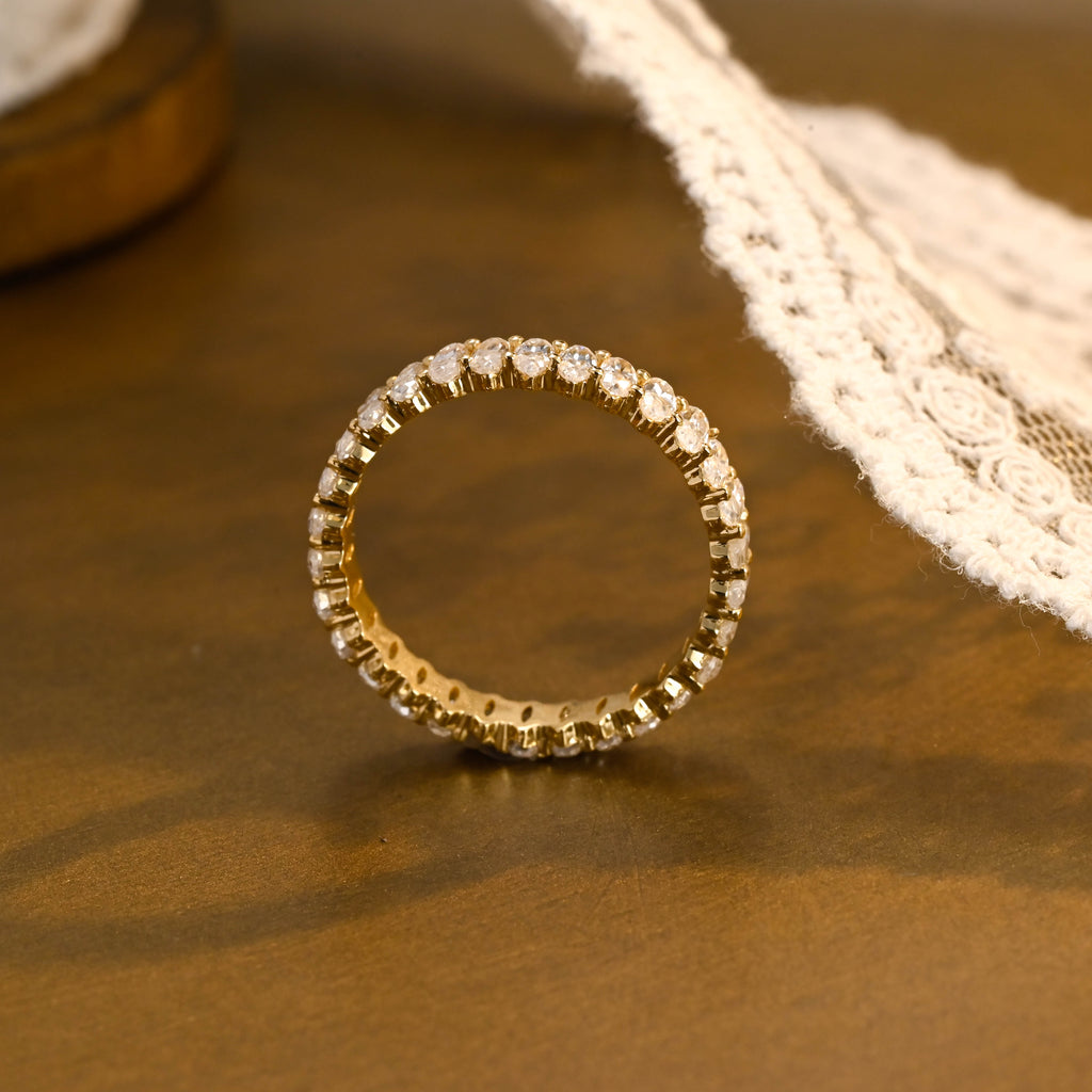 2.7 CTW Oval Cut Lab Grown Diamond Eternity Band | D-E VVS-VS | 14K 18K Platinum