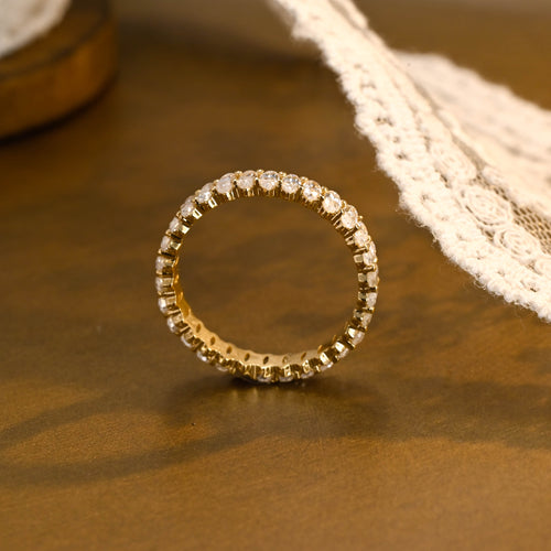 2.7 CTW Oval Cut Lab Grown Diamond Eternity Band | D-E VVS-VS | 14K 18K Platinum