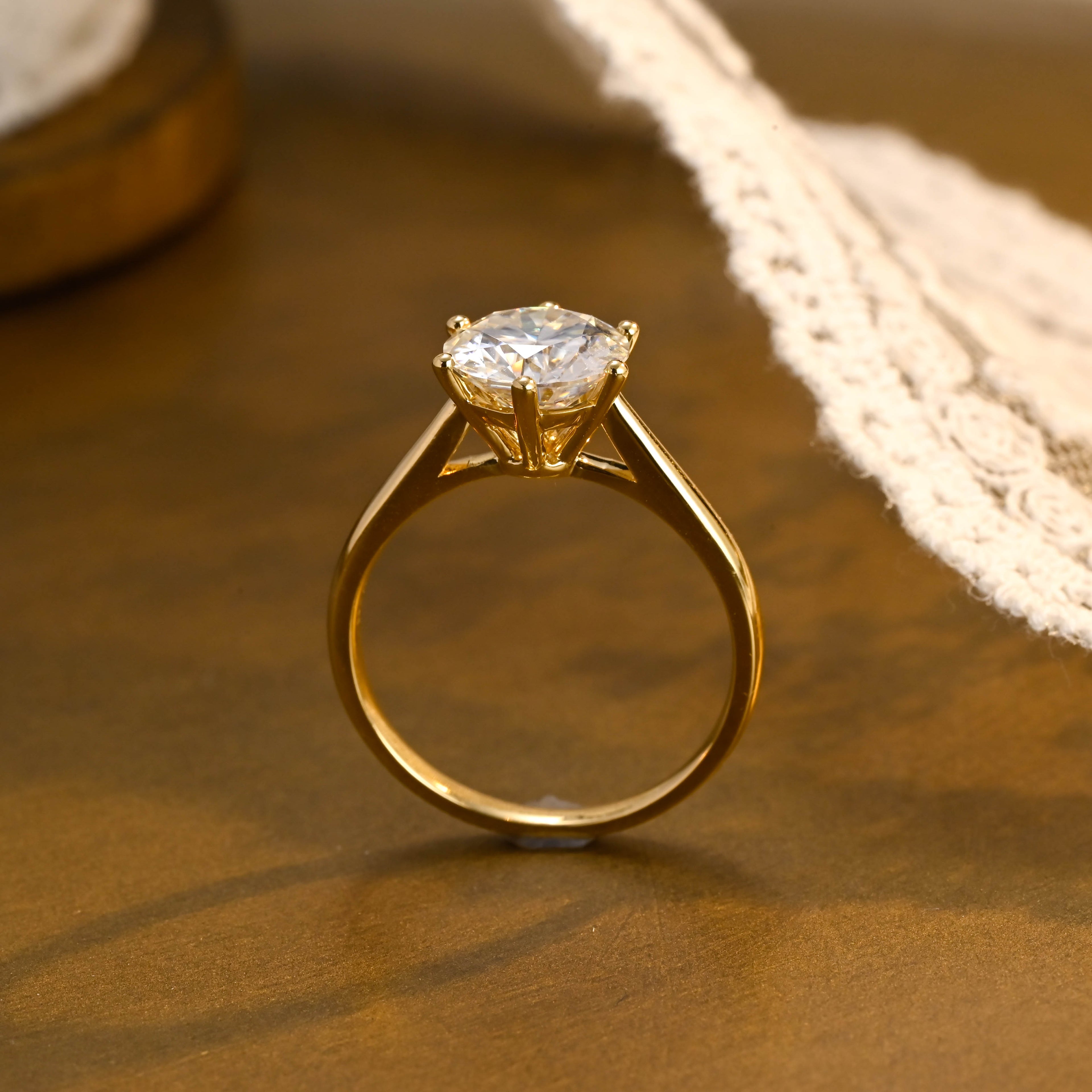 IGI Certified 1-5 Carat Round Brilliant Lab Grown Diamond Ring | D VS1 Ideal Cut | 14K 18K Gold & Platinum