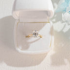IGI Certified 1-5 Carat Emerald Cut Lab Grown Diamond Ring | D VS1 EX | 14K 18K Gold