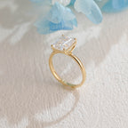 IGI Certified 1-5 Carat Emerald Cut Lab Grown Diamond Ring | D VS1 EX | 14K 18K Gold