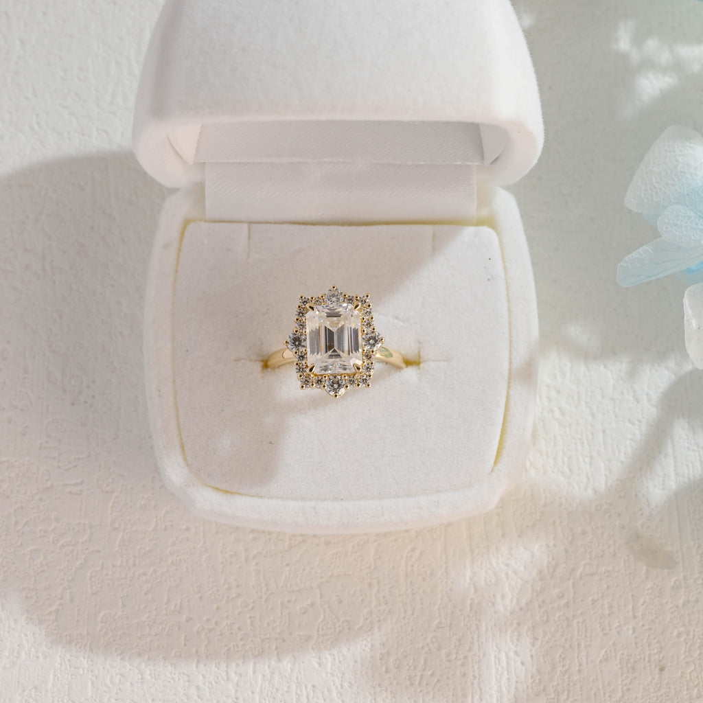 IGI Certified 1-5 Carat Emerald Cut Lab Grown Diamond Ring | D VS1 EX | 14K 18K Gold