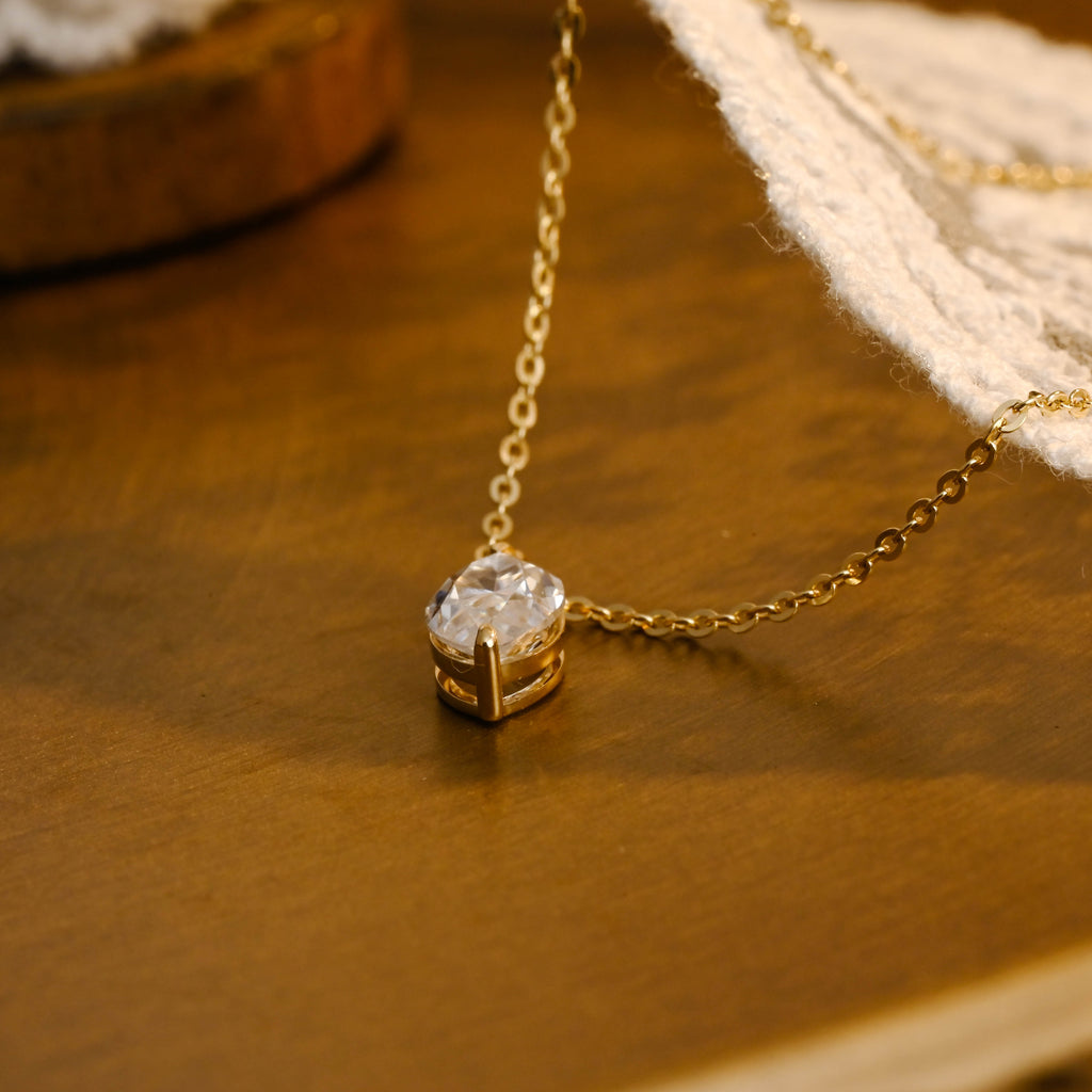 IGI Certified Marquise Cut Lab Grown Diamond Necklace | D VS1 EX | 1-3 Carat | 14K 18K Gold