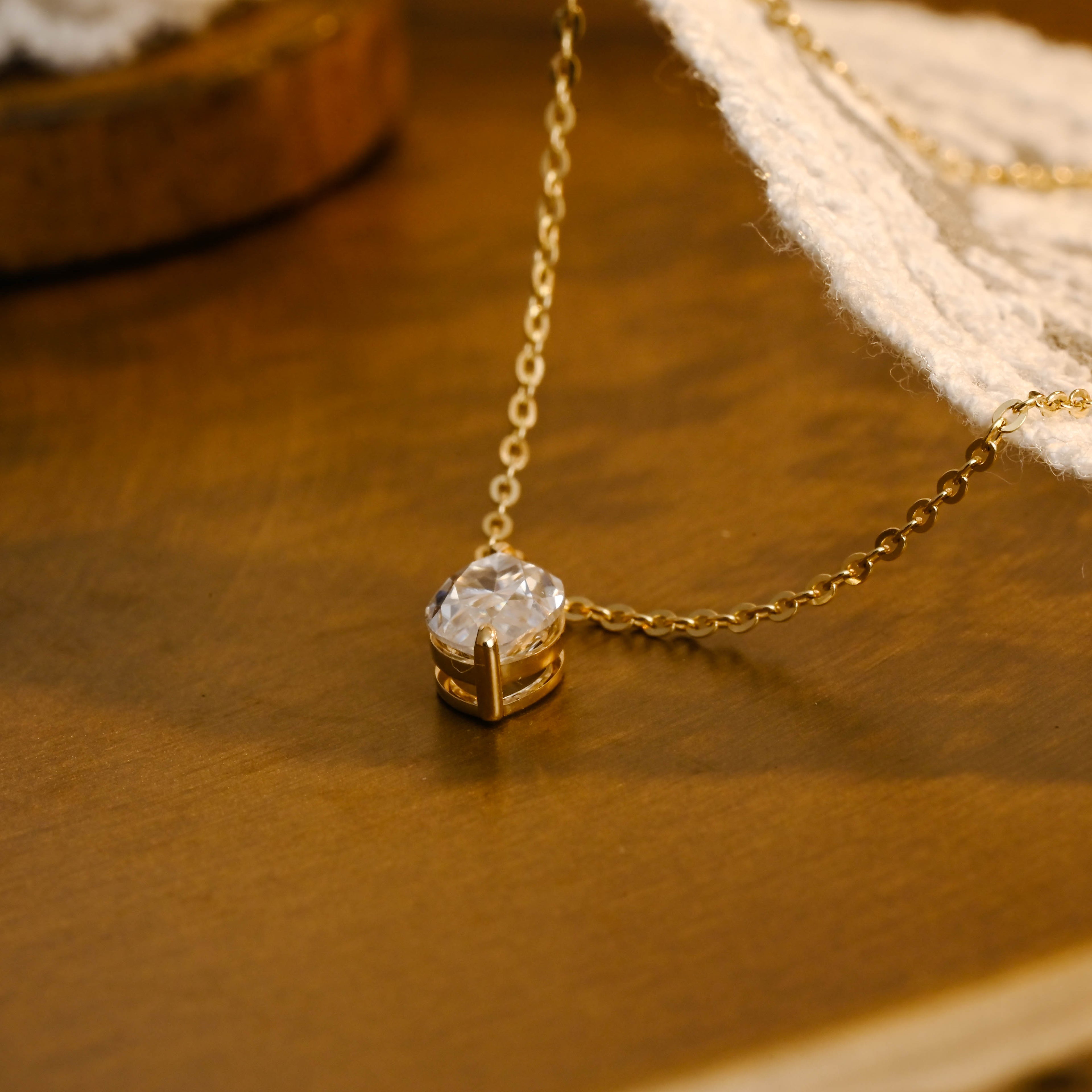 IGI Certified Marquise Cut Lab Grown Diamond Necklace | D VS1 EX | 1-3 Carat | 14K 18K Gold