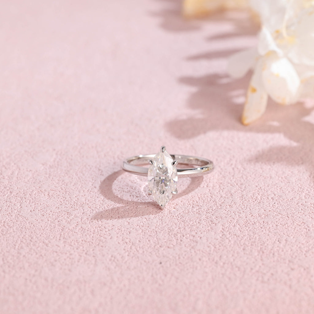 IGI Certified Marquise Cut Lab Grown Diamond Ring 2 - D Color VS1 Clarity