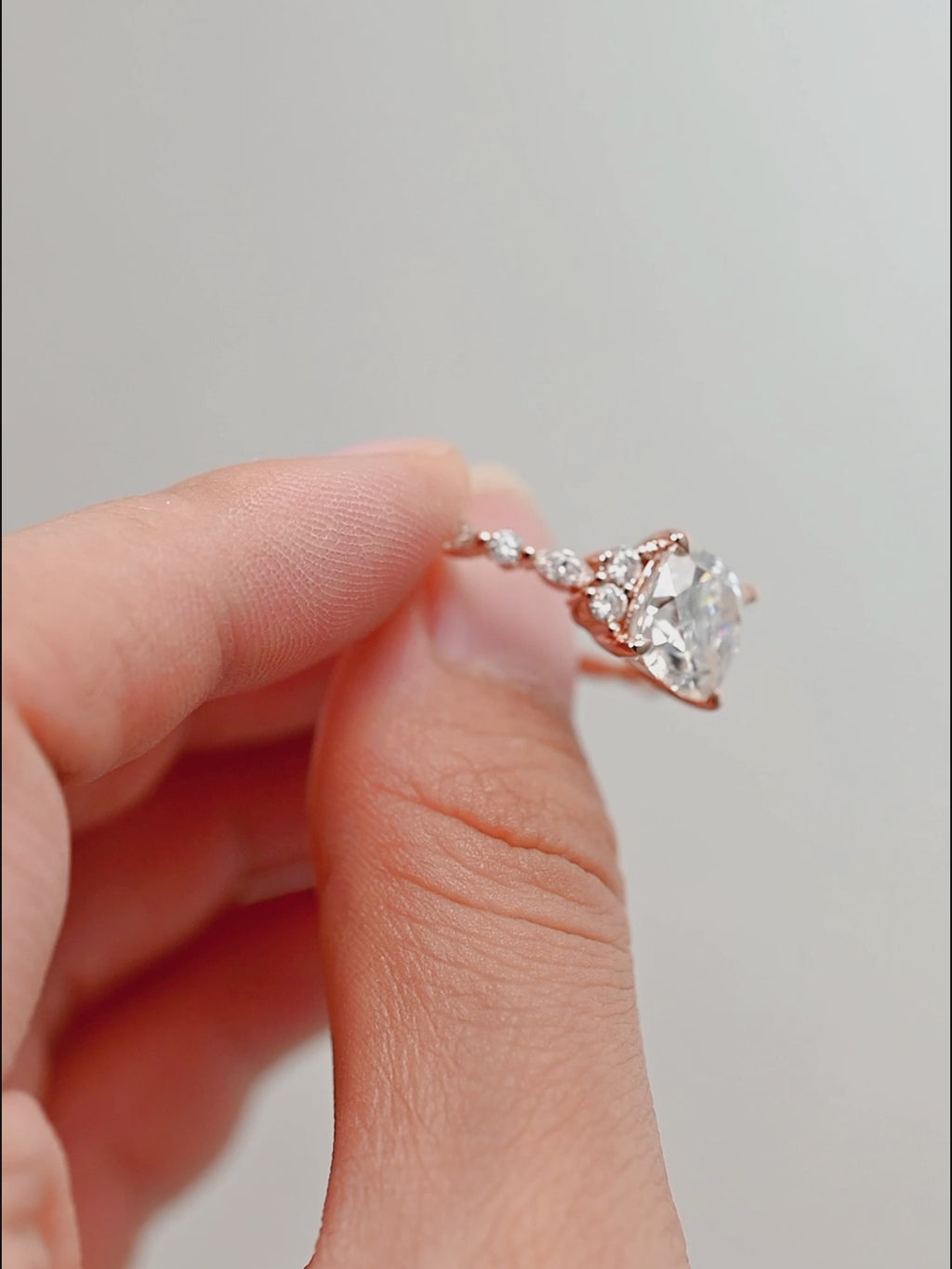 IGI Certified 1-3 Carat Cushion Cut Lab Grown Diamond Ring | D VS1 EX | 14K 18K Rose Gold