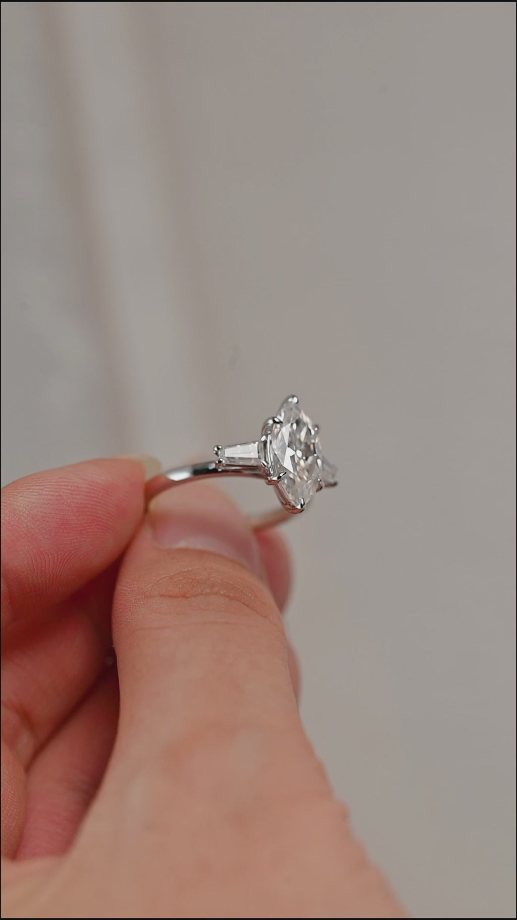 IGI Certified 1-3 Carat Marquise Lab Grown Diamond Ring | D VS1 EX | 14K 18K Gold & Platinum