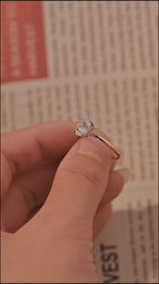 IGI Certified 1-5 Carat Oval Lab Grown Diamond Two-Tone Ring | D VS1 EX | 14K 18K Gold & Platinum
