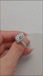 IGI Certified 1-5 Carat Radiant Cut Lab Grown Diamond Ring | D VS1 EX | 14K 18K Gold & Platinum