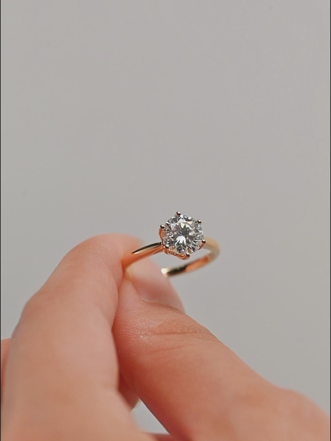 premium ethical lab grown round diamond solitaire ring with luxury gift box and igi certificate