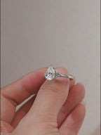 IGI Certified 1-5 Carat D Color VS1 Clarity Pear Cut Lab Grown Diamond Engagement Ring in 14K/18K Gold or Platinum