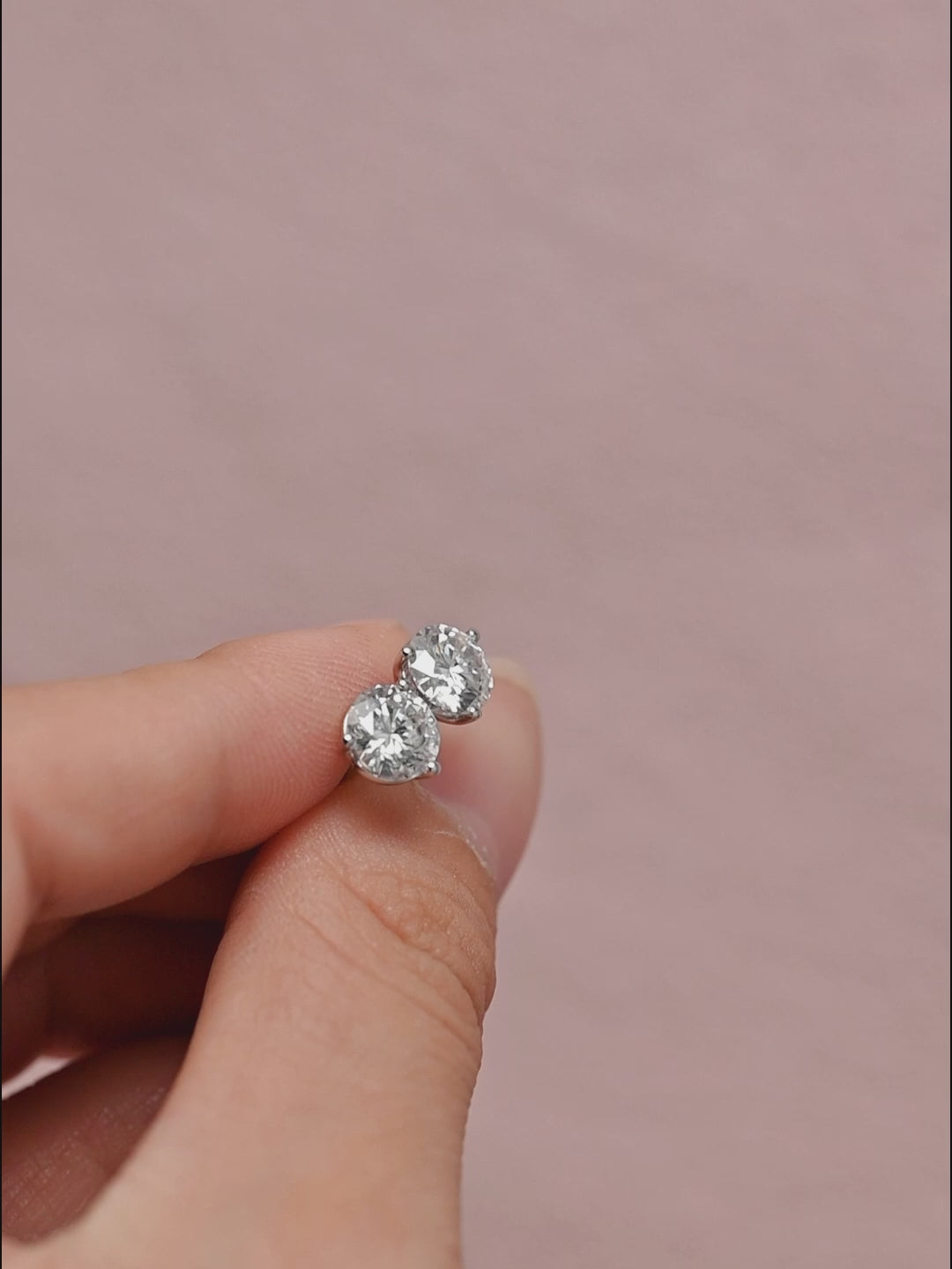 IGI Certified Round Brilliant Lab Grown Diamond Stud Earrings | D VS1 Ideal Cut | 0.5-3 CTW