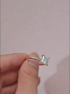 IGI Certified Princess Cut Lab Grown Diamond Ring - 1-5 CT D VS1 - 14K/18K Gold & Platinum