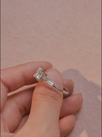 IGI Certified Princess Cut Lab Grown Diamond Ring - 1-5 CT D VS1 - 14K/18K Gold & Platinum