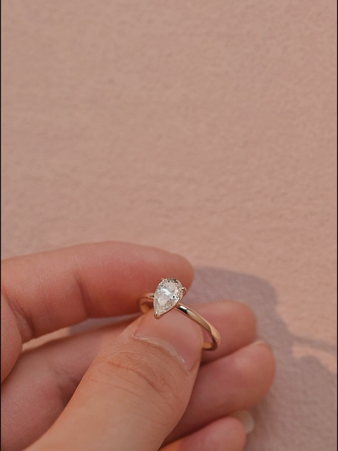 IGI Certified 1-5 Carat D Color VS1 Clarity Pear Cut Lab Grown Diamond Engagement Ring in 14K/18K Gold or Platinum
