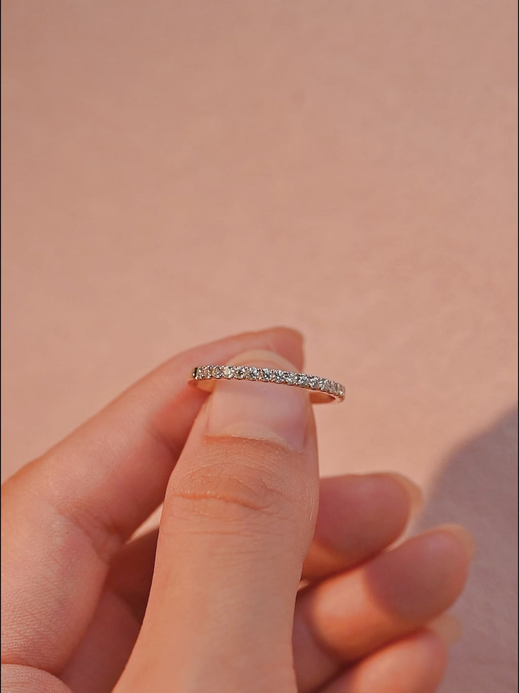 Premium Round Brilliant Lab Grown Diamond Half-Eternity Band | D-E VVS-VS | 14K 18K Gold & Platinum