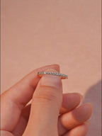Premium Round Brilliant Lab Grown Diamond Half-Eternity Band | D-E VVS-VS | 14K 18K Gold & Platinum