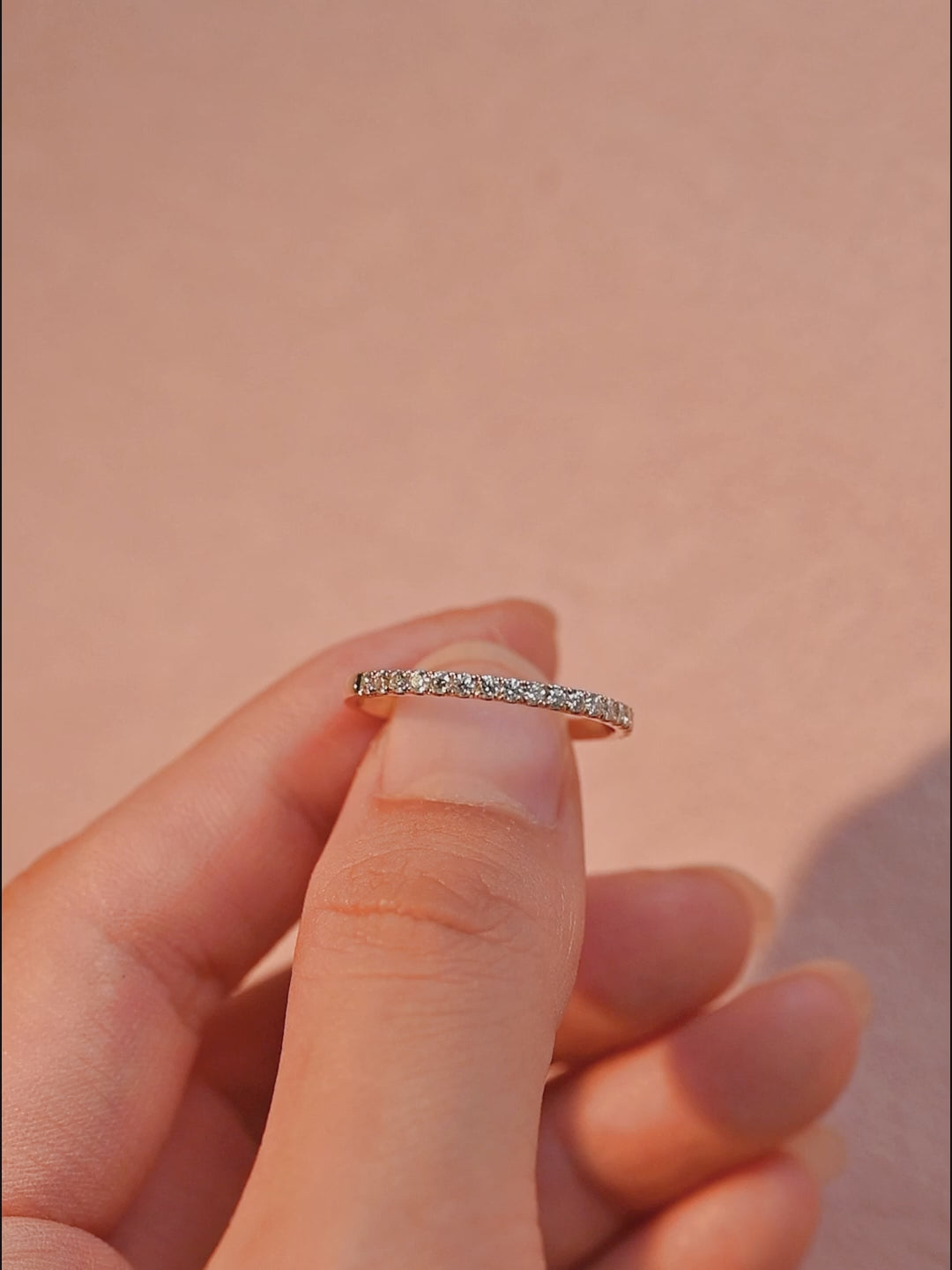 Premium Round Brilliant Lab Grown Diamond Half-Eternity Band | D-E VVS-VS | 14K 18K Gold & Platinum