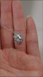 IGI Certified Radiant Cut Lab Grown Diamond Pendant Necklace | 1-5 CT | D VS1 EX | 14K 18K Platinum