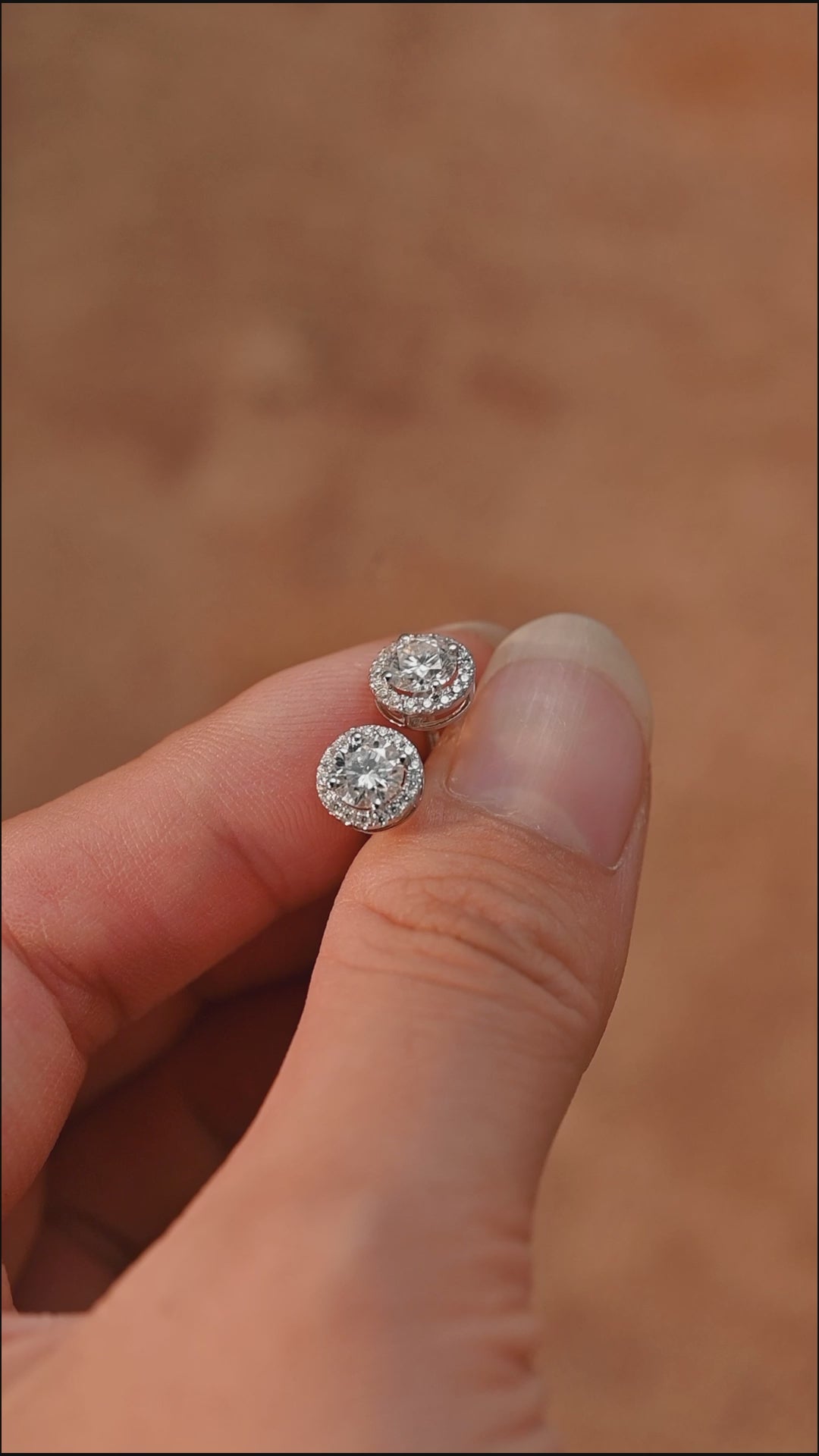 IGI Certified Round Brilliant Lab Grown Diamond Stud Earrings | D VS1 Ideal Cut | 0.5-3 CTW