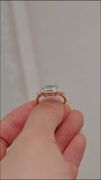 IGI Certified 1-5 Carat Emerald Cut Lab Grown Diamond Ring | D VS1 EX | 14K 18K Gold & Platinum