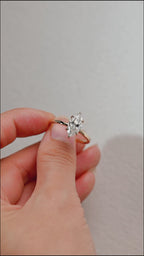 IGI Certified 1-3 Carat Marquise Lab Grown Diamond Ring | D VS1 | 14K 18K Yellow Gold