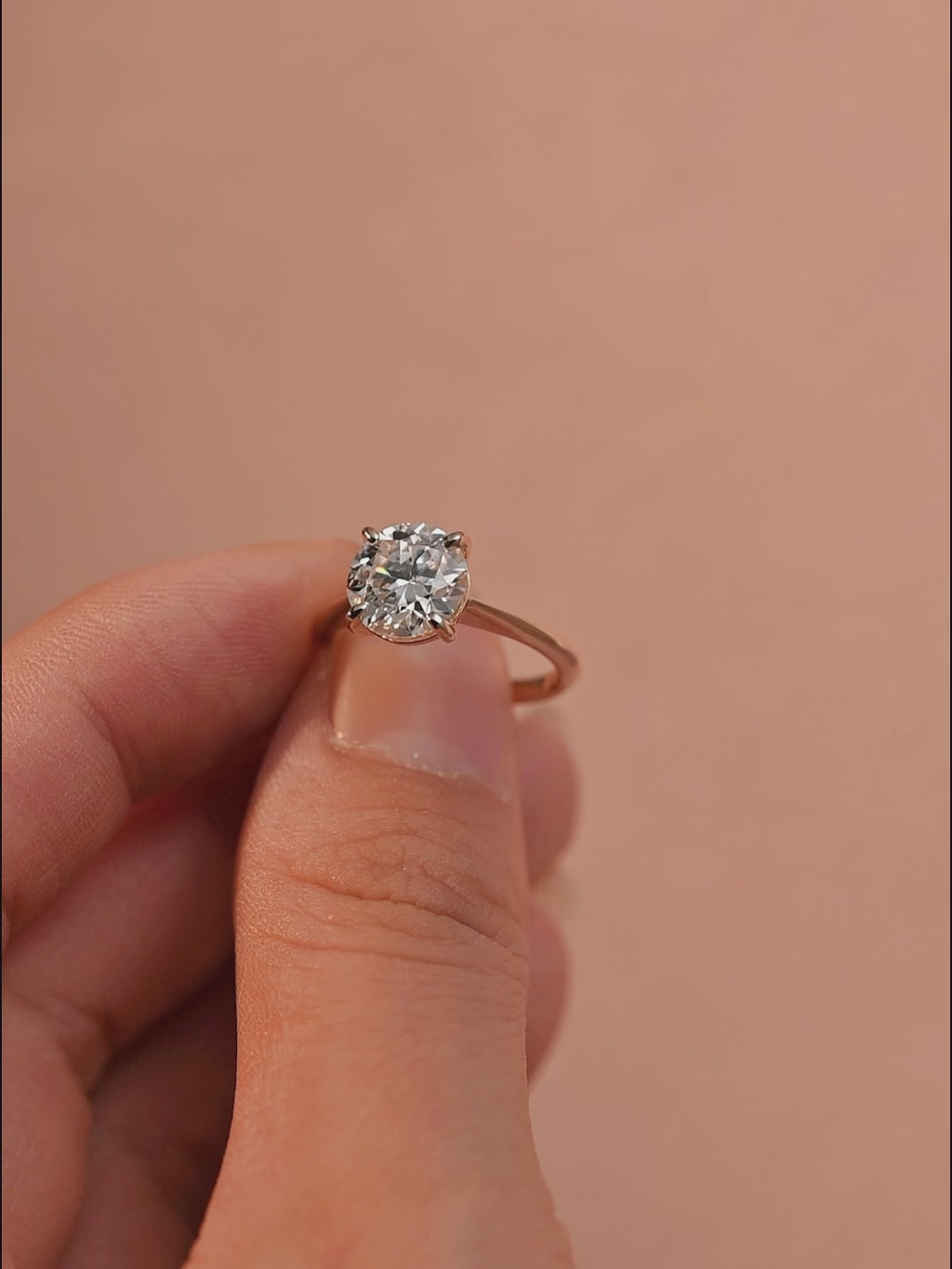 IGI Certified 1-5 Carat Round Brilliant Lab Grown Diamond Ring | D VS1 Ideal Cut | 14K 18K Gold